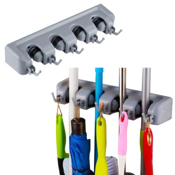 Tool Rack and Brush Mop Hanger Holder Organizer