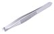 Precision Slanted Eyebrow Tweezers for Facial Hair Removal, Silver
