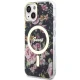 Guess iPhone 14 Case Flower MagSafe, Black