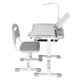 Adjustable Kids Desk with Chair and LED Lamp, Grey