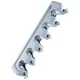 Wall Mount Tool Holder and Broom Organizer with 5 Slots and 6 Hooks