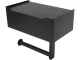 Toilet Paper Holder with Tissue Shelf, Black