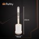 Ruhhy Silicone Toilet Brush with Holder, White