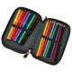 Double Pencil case with accessories ST.RIGH - Chessboard Crush