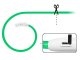 LED spīdoša kaklasiksna suņiem un kaķiem, regulējama, USB, 47cm, zaļa