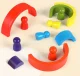 Wooden Blocks and Logic Game Jhtoy-280, Large Rainbow Set