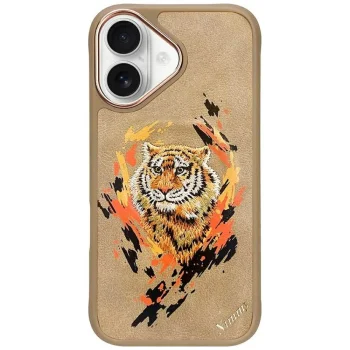 Nimmy Tiger MagSafe Case for iPhone 16, Light Brown