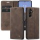 Samsung Galaxy A54 (SM-A546) CASEME Wallet Magnetic Leather Case Cover, Brown