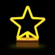 LED Neon Star Sign with Wood Stand Forever Light FLNW04 Christmas Decor, Warm White
