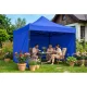 Plonos Garden Pavilion with 3 Walls 3x3m Blue