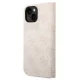 Apple iPhone 14 Plus 6.7\" Guess 4G Vintage Gold Logo Book Case Cover (GUBKP14MHG4SHP), Pink