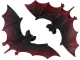 Halloween Bat Decoration, Set of 4, Brown-Black
