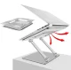 Foldable aluminum laptop stand, silver