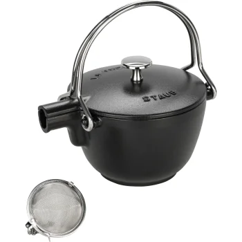 Staub Cast Iron Teapot 1.15 L, Round, Black