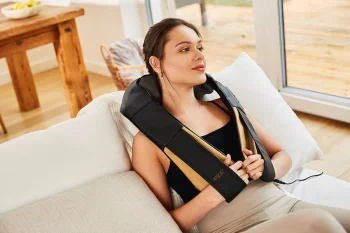 4Fizjo SHIATSU PRO+ Neck and Shoulder Massager, Black/Gold