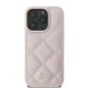 Guess iPhone 16 Pro Case Quilted Metal Logo, Pink