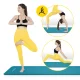 4Fizjo 1912 Fitness and Yoga Mat NBR 180x60x1 cm, Sea Green