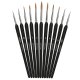 Maaleo Art Paint Brush Set with Stand, 11 Pcs, Black