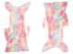 Glow in the Dark Mermaid Tail Blanket for Girls, Soft Fleece Wearable Sleeping Bag, Rainbow