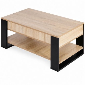 Lift-Top Coffee Table, Light Oak / Anthracite