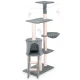 Pethaus Cat Scratching Tower 140 cm with House and Toys, Grey