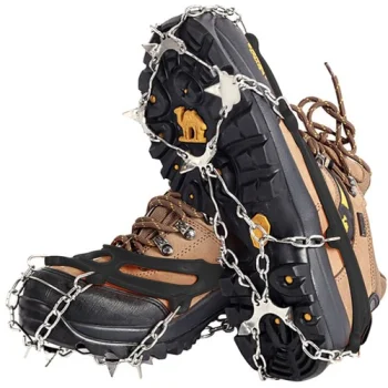Trizand Ice Snow Traction Cleats Crampons Anti-Slip Snow Shoes Cleats for Men Women Hiking, Size 36-40