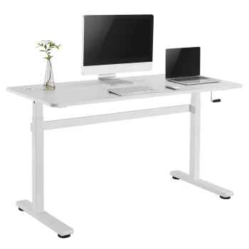 Ergo Office ER-401 W Height Adjustable Desk, 140x60cm, White