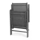 MultiGarden Folding Garden Chairs, Steel, Grey, 4 pcs