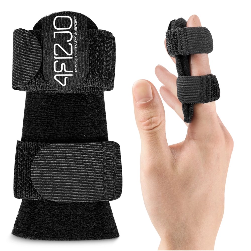 4FIZJO Universal Finger Splint Brace, Black (3)