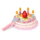 Ecotoys Wooden Birthday Cake with Candles and Strawberries, 15 Pieces
