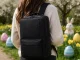 Large City Travel Backpack with USB Port 18-20L, Black