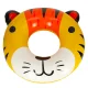 Inflatable swimming ring for kids, tiger print, 80 cm, up to 60 kg