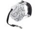 Retractable Dog Leash with Lock, 5m, up to 15kg, White with Lilies