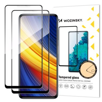 5D Xiaomi Redmi Note 9 Pro / 9s / Max Tempered Glass Screen Protector [Full Glue], 2 pcs. - Black