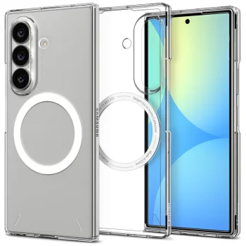 Spigen AirSkin MagFit Case for Samsung Galaxy Z Fold 8 Ultra, Clear and White