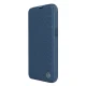 Nillkin Qin Cloth Pro Case Flip Case for iPhone 14 Plus with Camera Shutter, Blue