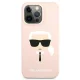 Karl Lagerfeld Silicone Karl\'s Head Case for iPhone 13 Pro / 13 - Light Pink