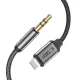 Tech-Protect UltraBoost Audio Lightning / 3.5mm Jack Cable, 1m, Black