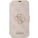 Guess 4G Big Metal Logo Wallet Case for iPhone 15 / 14 / 13, Pink