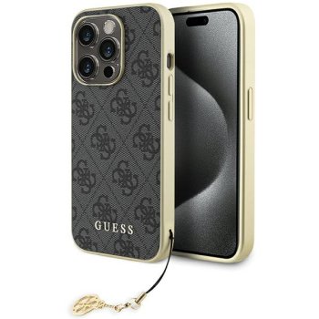 Apple iPhone 15 Pro 6.1'' Guess Charms Collection Case Cover (GUHCP15LGF4GGR), Gray