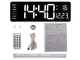 Large Digital LED Wall Clock with Remote, Temperature and Alarm, Black