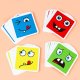 Play cubes / blocks with cards for children with pictures of emotions, game