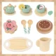 Kruzzel 00026418 Wooden Tea and Dessert Set for Kids