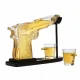 Gun Decanter and 2 Glasses Set, 220 ml