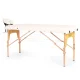 ModernHome 2-Section Wooden Portable Massage Table with Carrying Case
