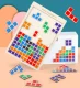 Bakalu Wooden Tetris Logic Puzzle Game KZ0952