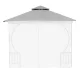 Waterproof Gazebo Canopy Replacement 3x3 m with Vented Top, Grey
