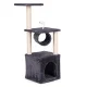 Cat Scratching Post with House Petsi, 94 cm, Grey