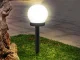 4x Solar Garden Lights, White Spheres, 10 cm