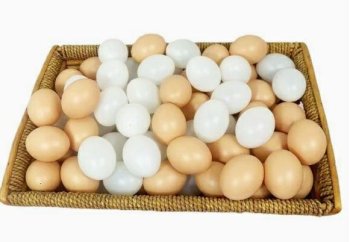 Dummy Nest Eggs for Hens, Large, Brown, 10 Pcs